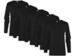 5 Pack PROMODORO - WOMEN'S INTERLOCK-T LONGSLEEVE BLACK 3465A-9D