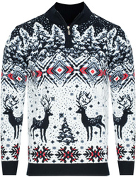 ARMA -2312 GRANATOWO-BIAŁY ŚWIĄTECZNY