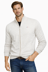 ORIGINAL REDWAY  - SWETER ROZPINANY BEŻOWY